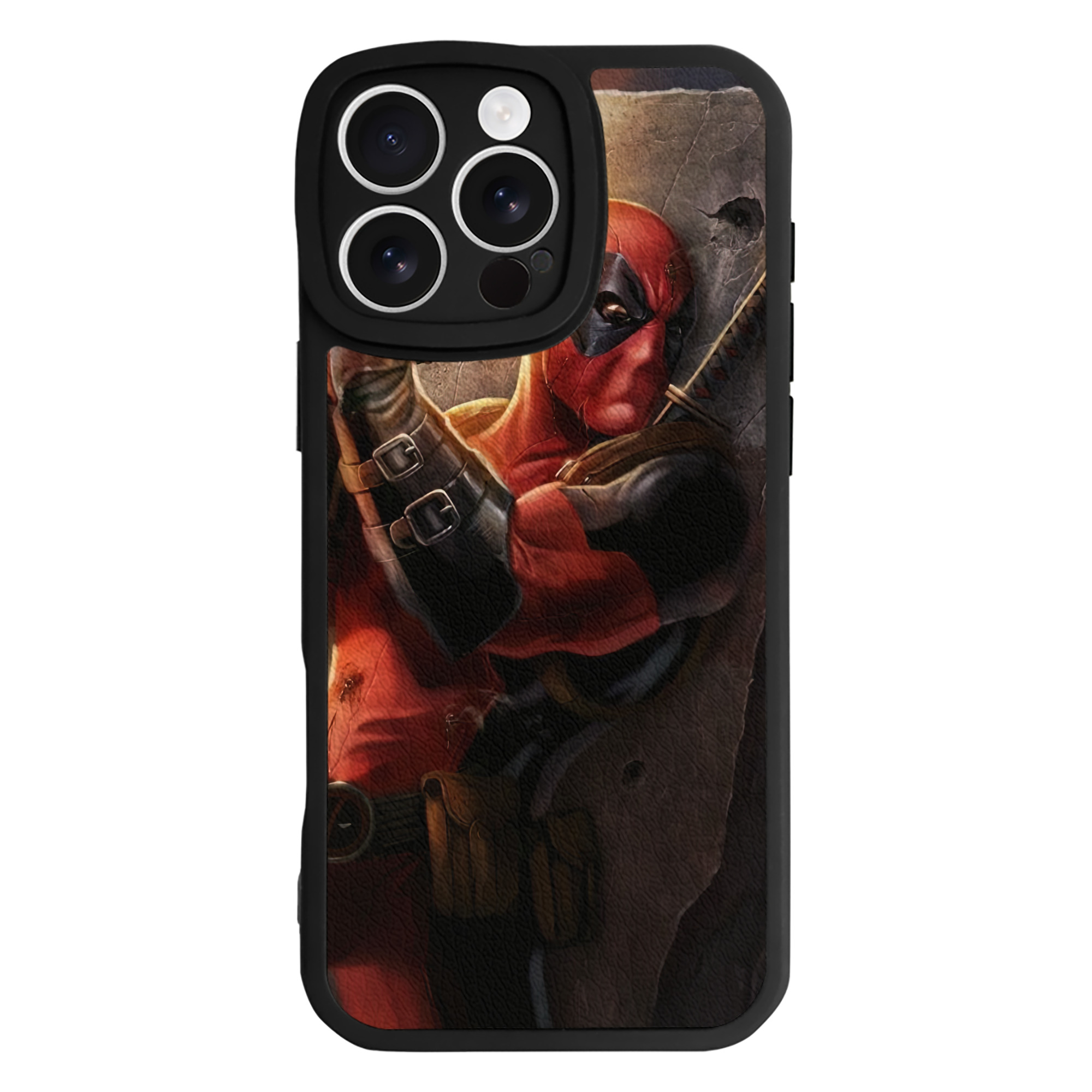 （画像用） Deadpool デッドプール 【iPhone 16シリーズ対応】シリコンスマホケース（レザー調） 材質：シリコン